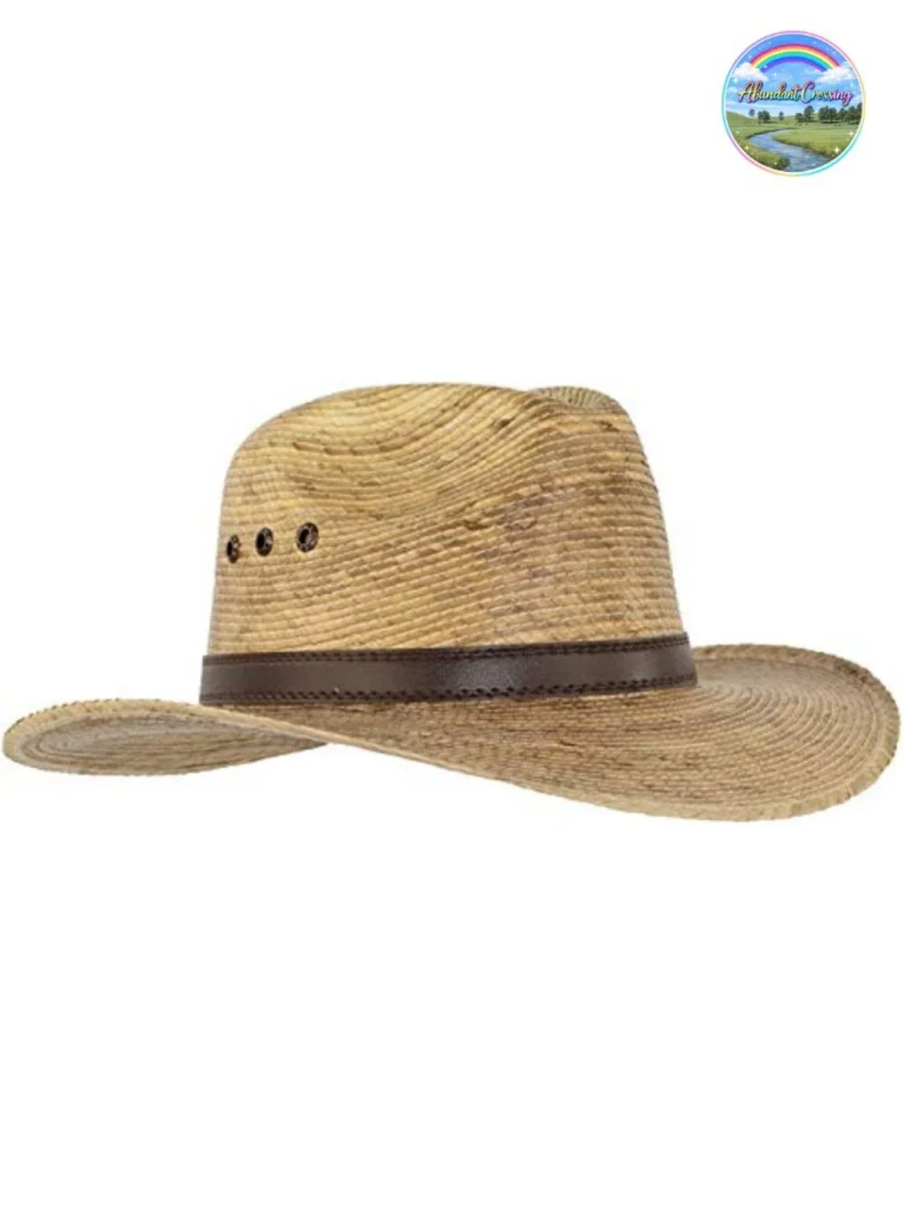 Unisex Men's Wide Brim Palm Leaf Straw Fedora Sun Hat UPF 50